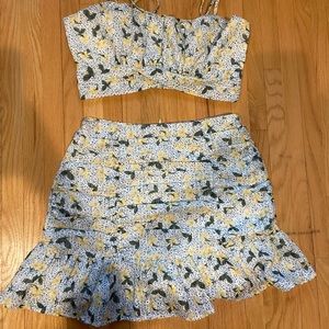 Floral Set (Crop top and skirt)
